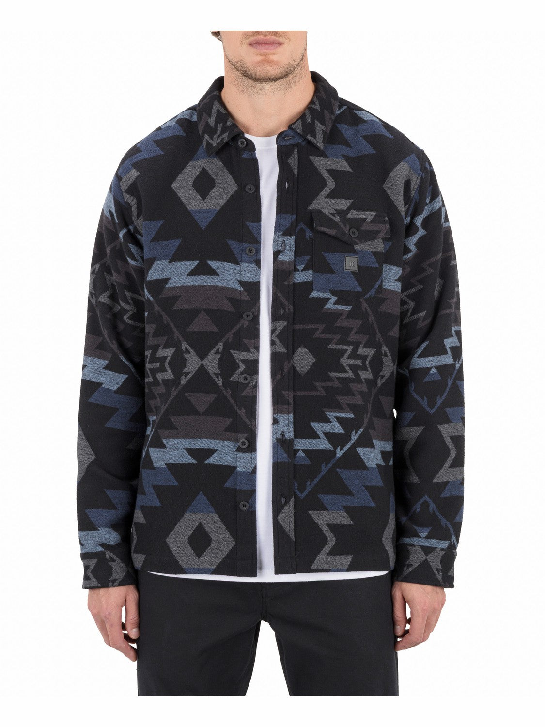 Santa Cruz Jacquard Long Sleeve Black - Hurley