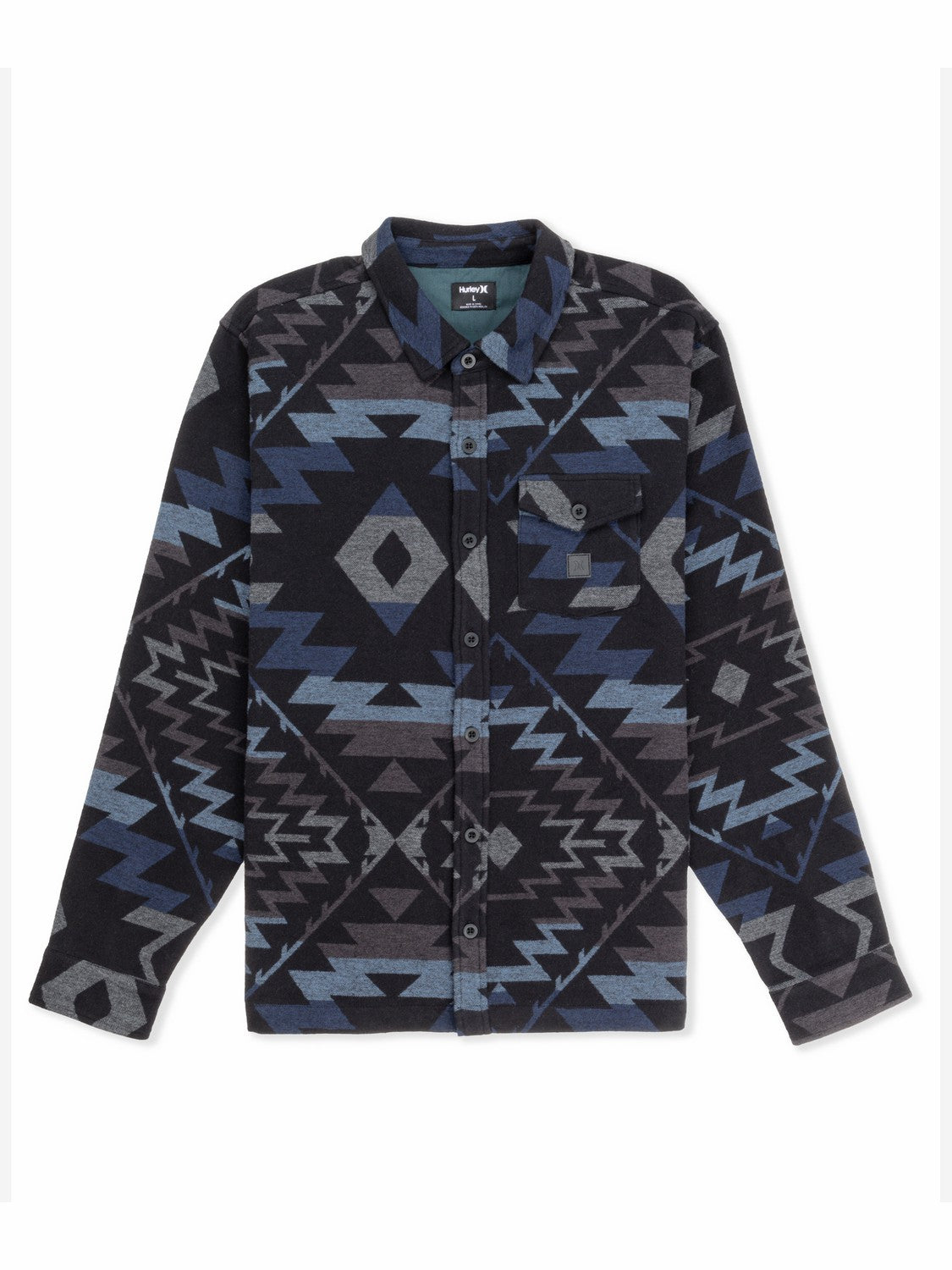 Santa Cruz Jacquard Long Sleeve Black - Hurley