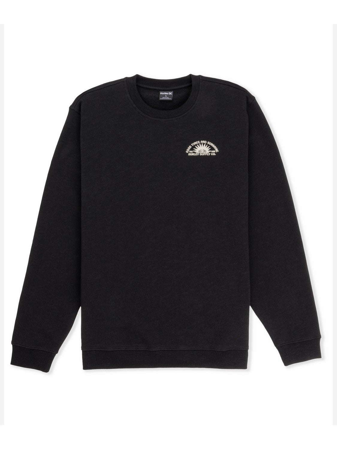 Sunshine Slub Crew Sweatshirt Black - Hurley