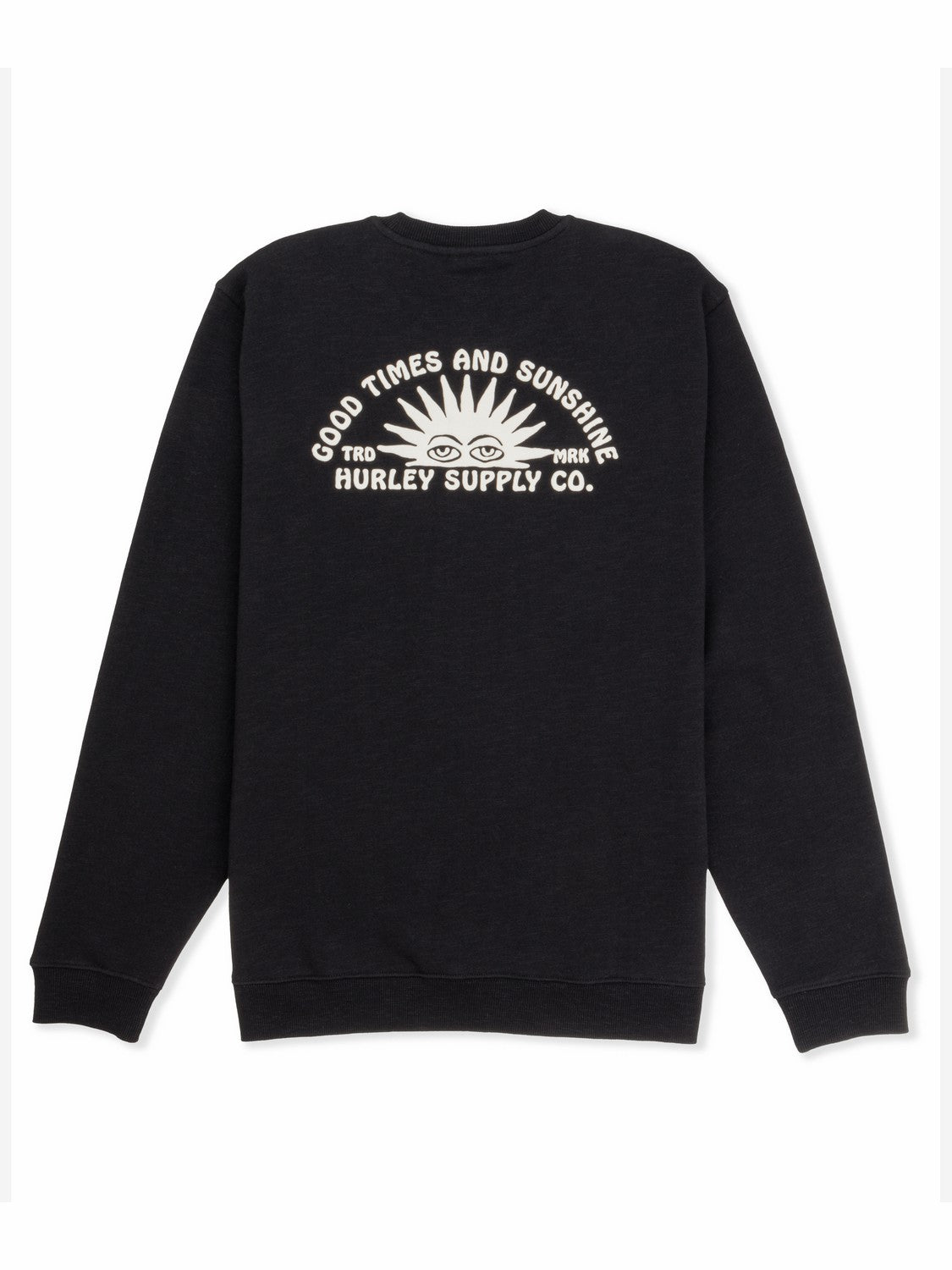 Sunshine Slub Crew Sweatshirt Black - Hurley