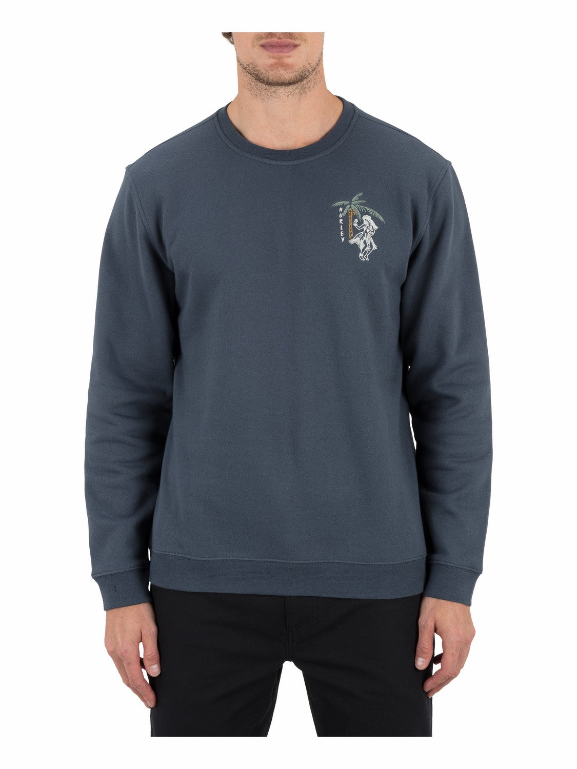 Hula In Paradise Crewneck Sweatshirt Iron Ore - Hurley
