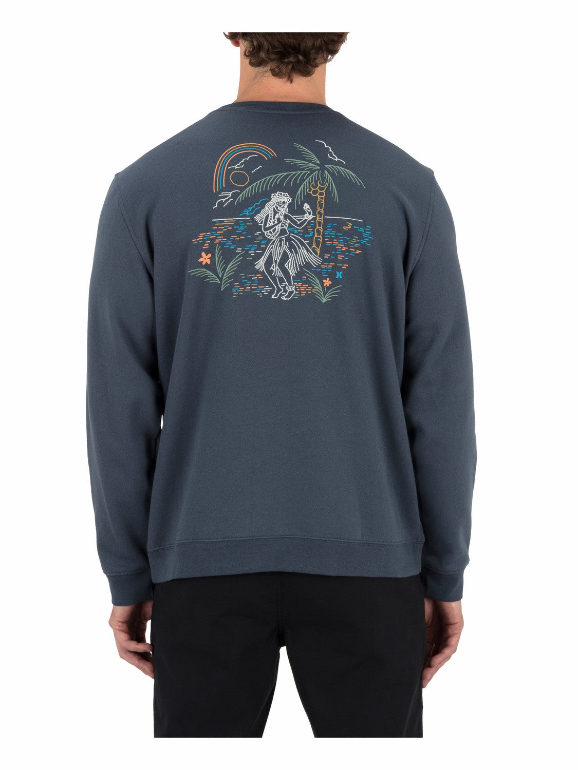 Hula In Paradise Crewneck Sweatshirt Iron Ore - Hurley