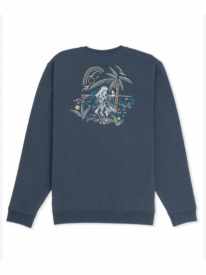 Hula In Paradise Crewneck Sweatshirt Iron Ore - Hurley