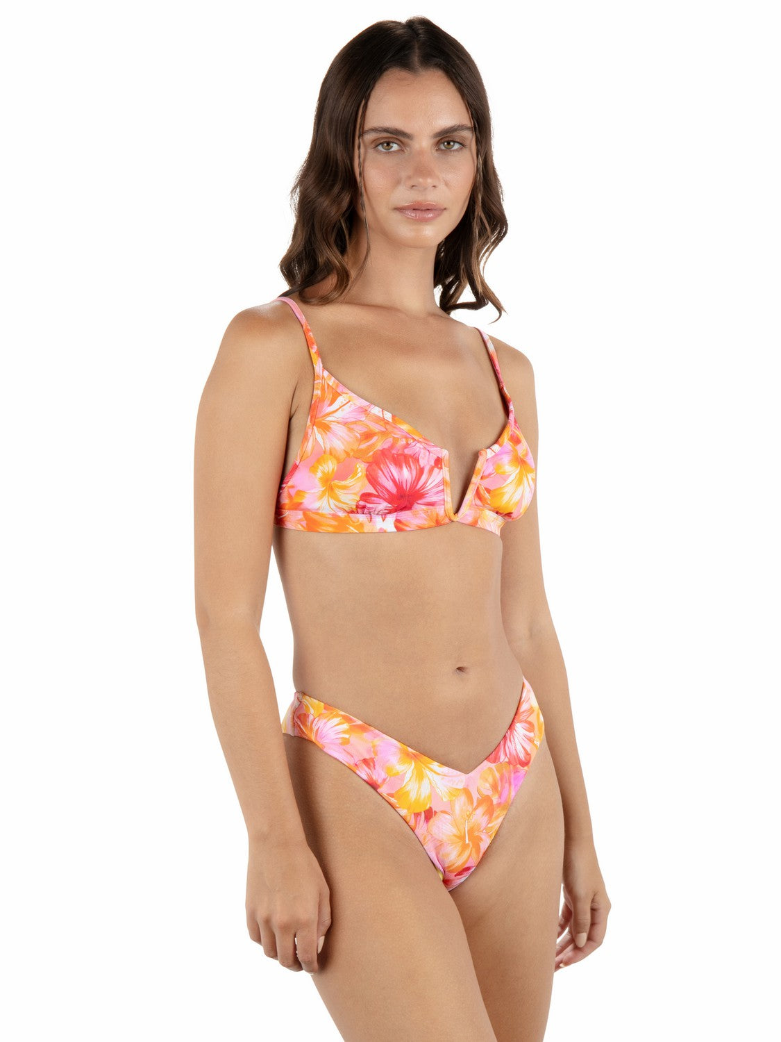 Tropic Dreams V Wire Bralette Bikini Top Poppy - Hurley