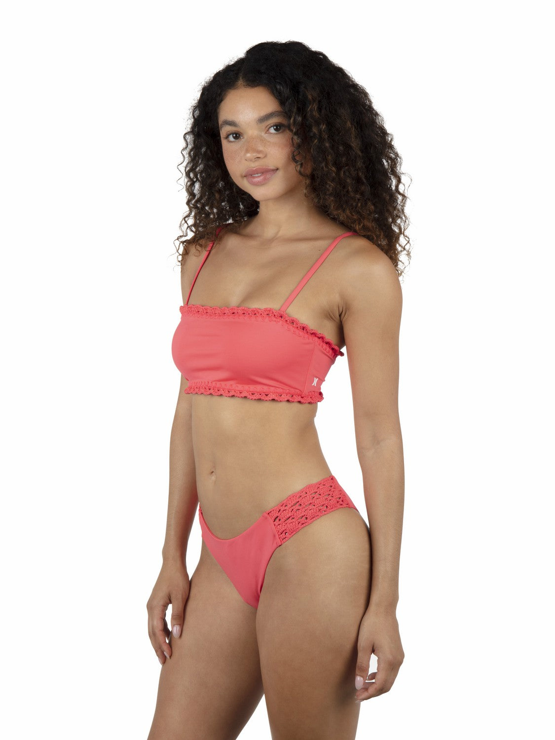 Macrame Cheeky Hipster Bikini Bottom Poppy - Hurley