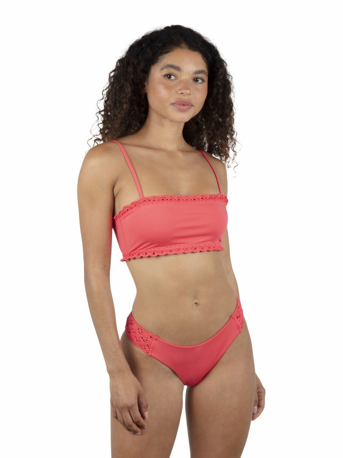Macrame Cheeky Hipster Bikini Bottom Poppy - Hurley