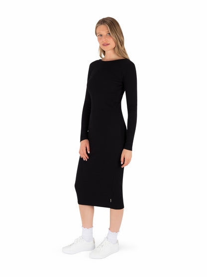 Just A Girl Long Sleeve Dress BLACK - Hurley