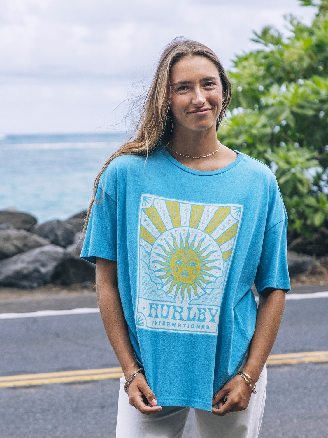 Lumina Boyfriend Tee Blue Moon - Hurley