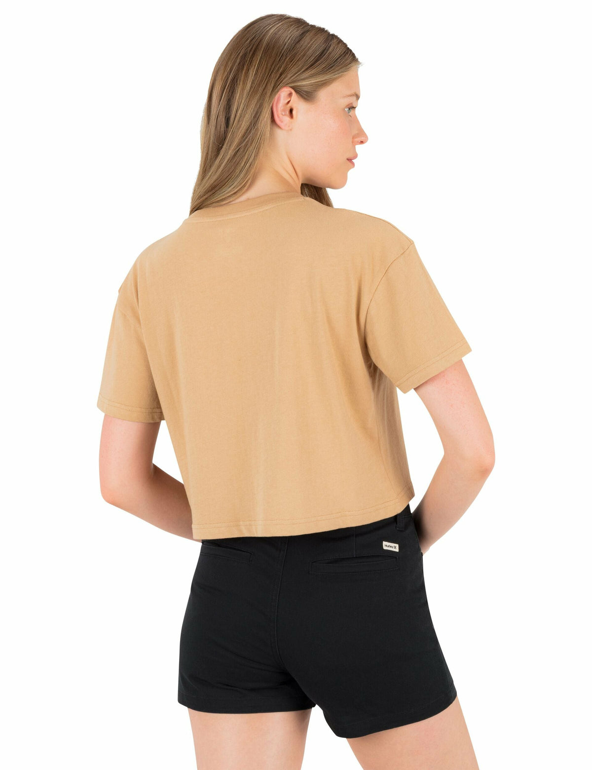 Blossom Boxy Crop Tee Tan - Hurley