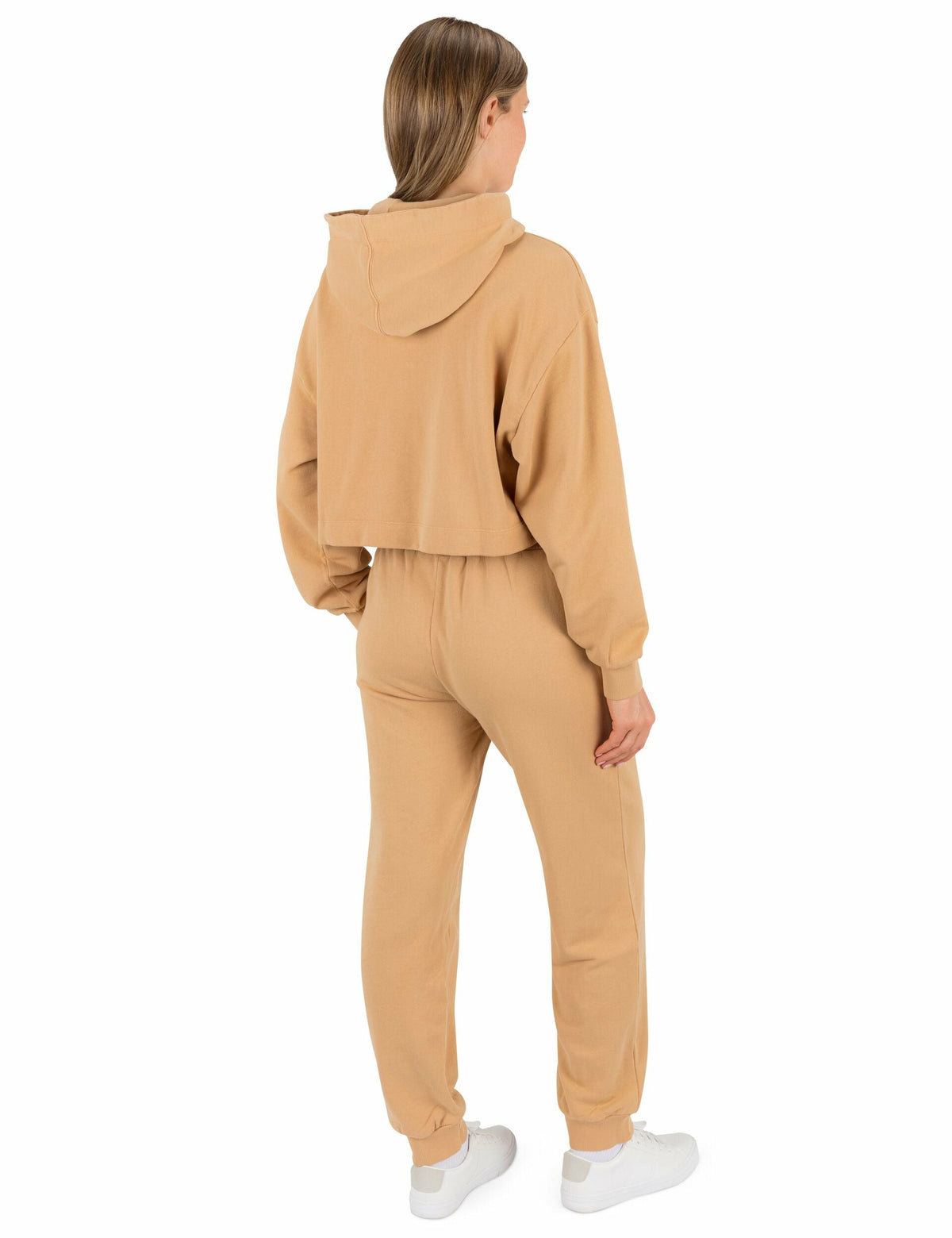 Stowe Crop Hoodie Tan - Hurley