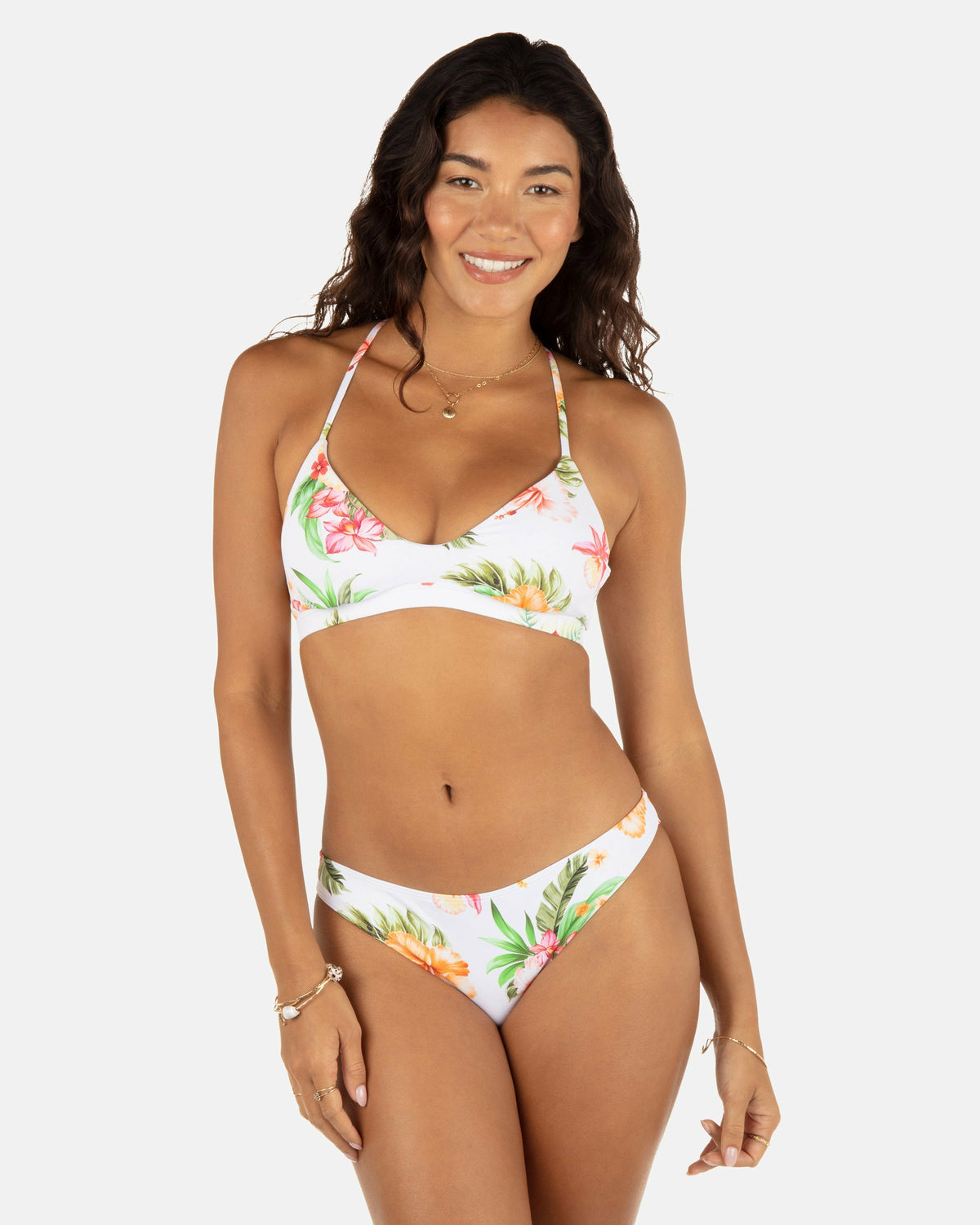 Malia Moderate Bikini Bottom White - Hurley