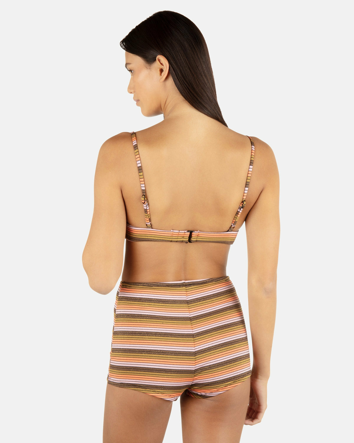 Sunset Shine Stripe Tab Underwire Bra Sunrise Pink - Hurley