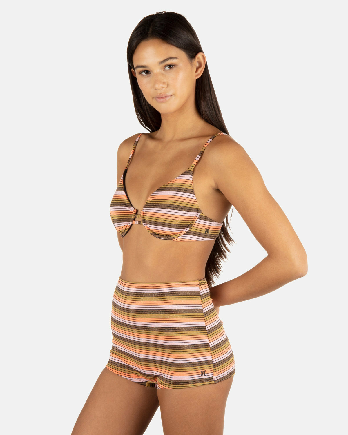 Sunset Shine Stripe Tab Underwire Bra Sunrise Pink - Hurley