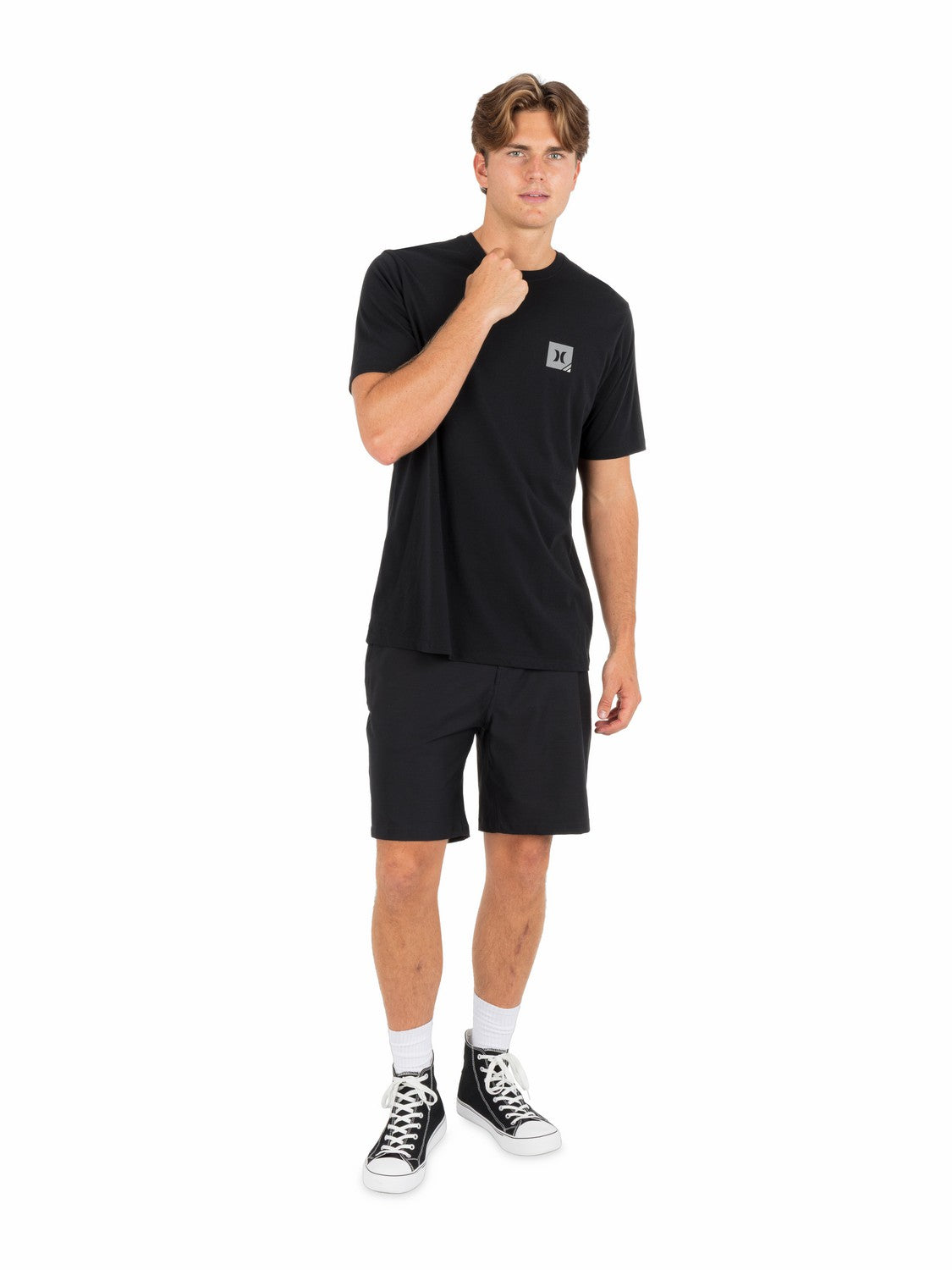 Corner Short Sleeve Black - Hurley