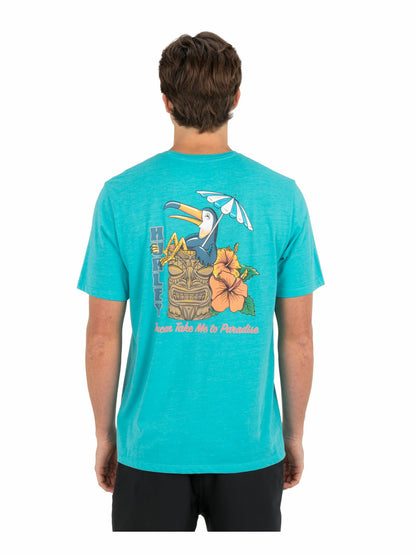 Sippin On Paradise Short Sleeve Barracuda Heather - Hurley