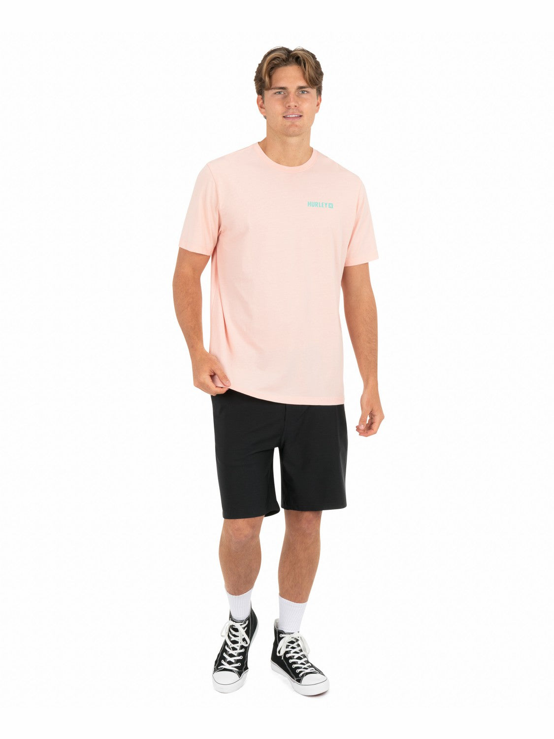 Fern Gradient Short Sleeve Candy Pink - Hurley
