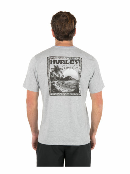 Island Scape Short Sleeve Dark Grey Heather - Hurley