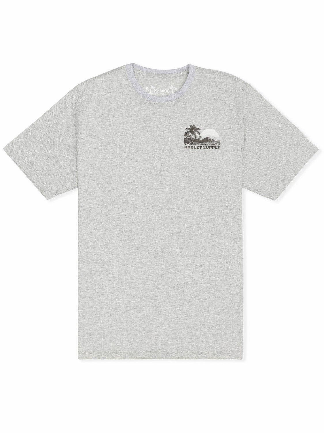 Island Scape Short Sleeve Dark Grey Heather - Hurley