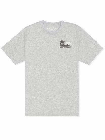 Island Scape Short Sleeve Dark Grey Heather - Hurley