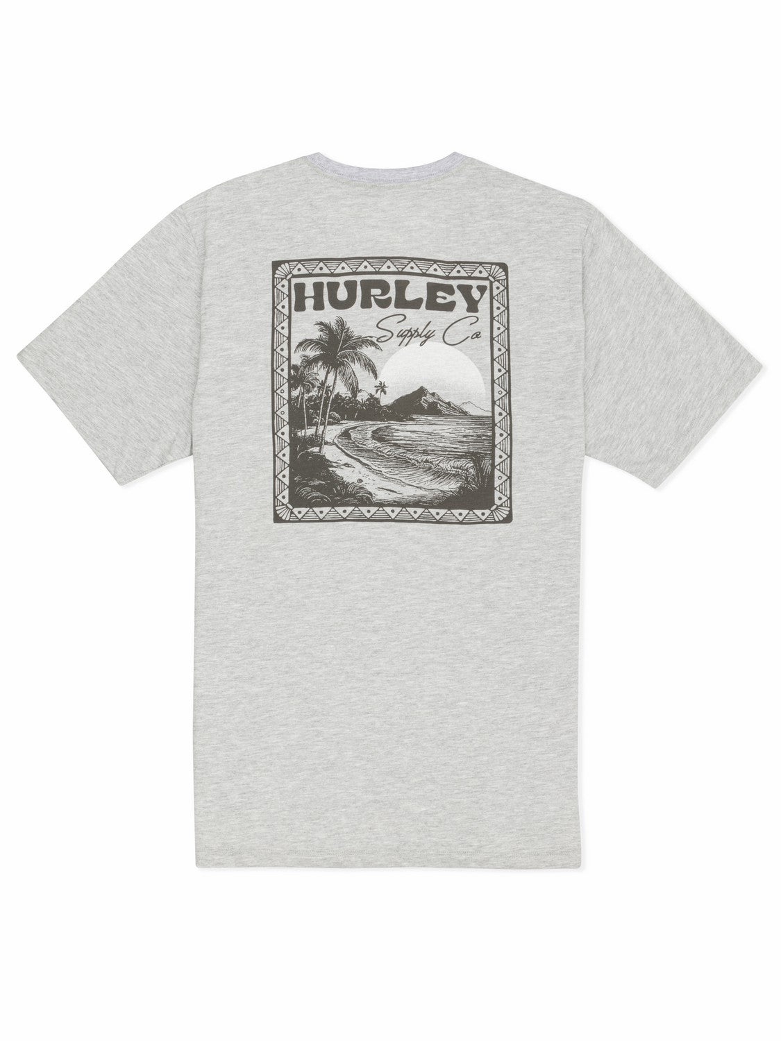 Island Scape Short Sleeve Dark Grey Heather - Hurley