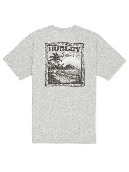Island Scape Short Sleeve Dark Grey Heather - Hurley