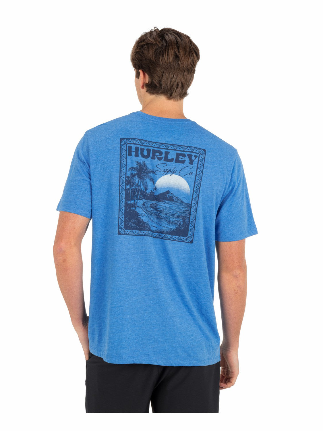 Island Scape Short Sleeve Seashore Heather - Hurley