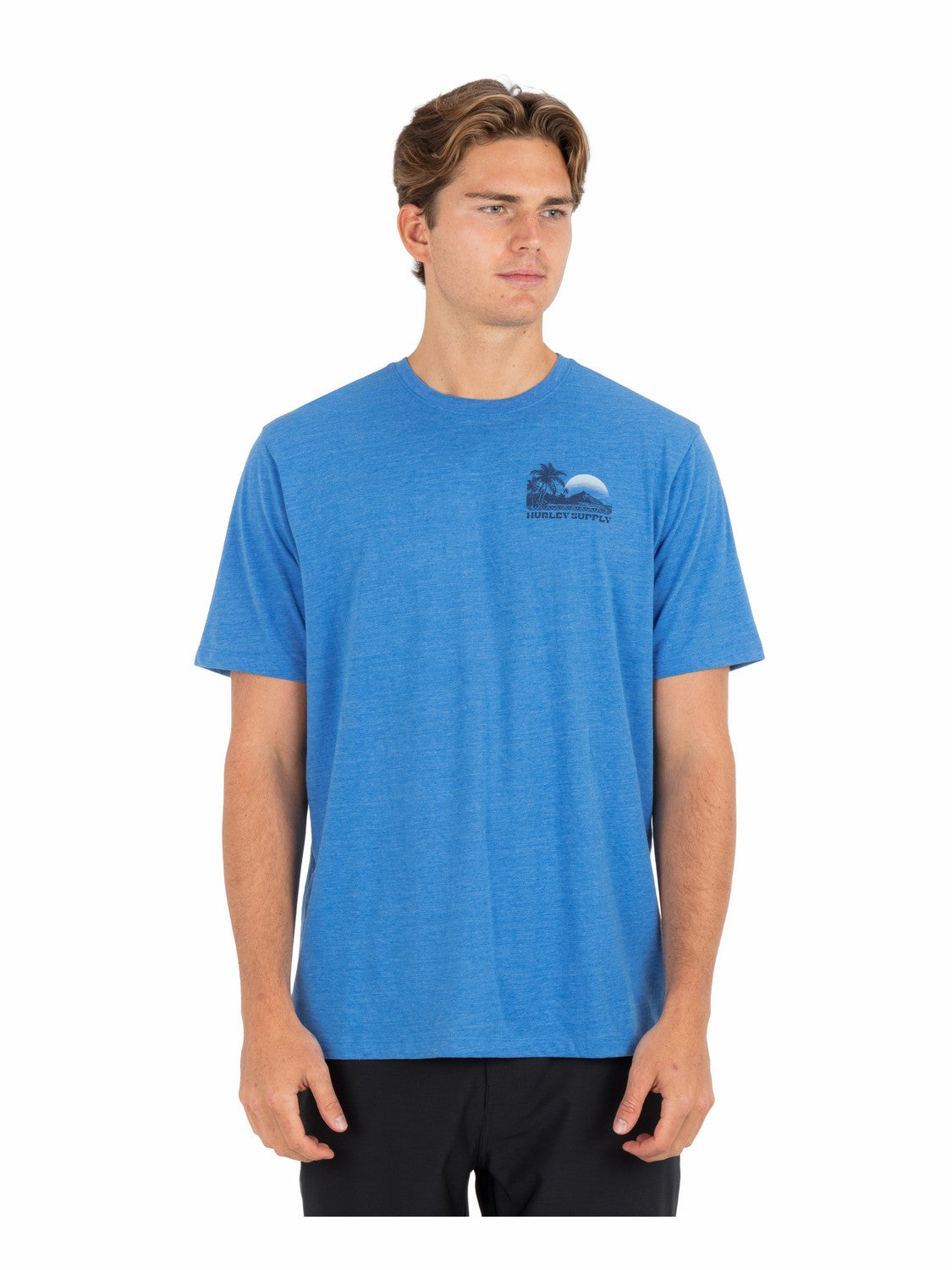 Island Scape Short Sleeve Seashore Heather - Hurley