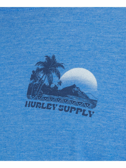 Island Scape Short Sleeve Seashore Heather - Hurley