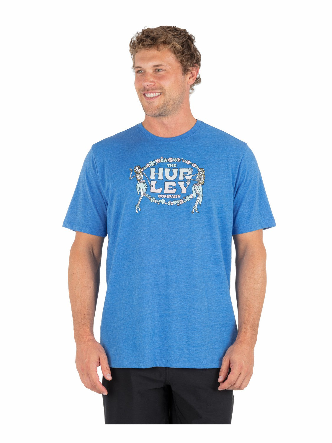 Skull Dancin Short Sleeve Seashore Heather - Hurley