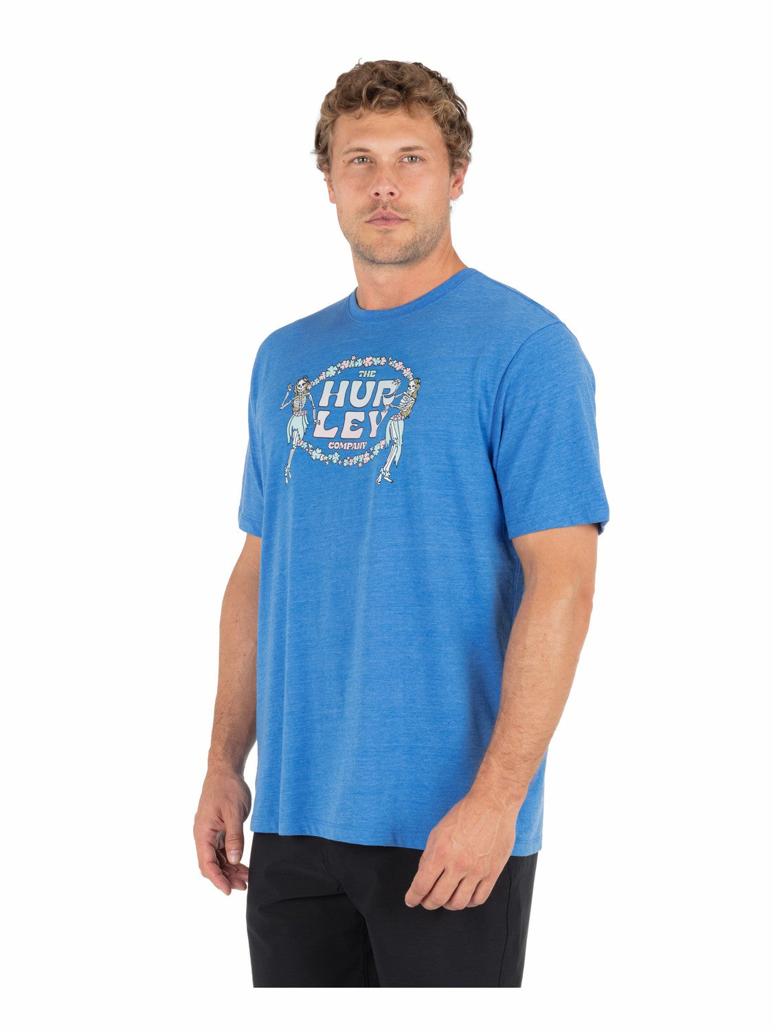 Skull Dancin Short Sleeve Seashore Heather - Hurley