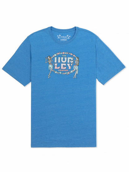 Skull Dancin Short Sleeve Seashore Heather - Hurley