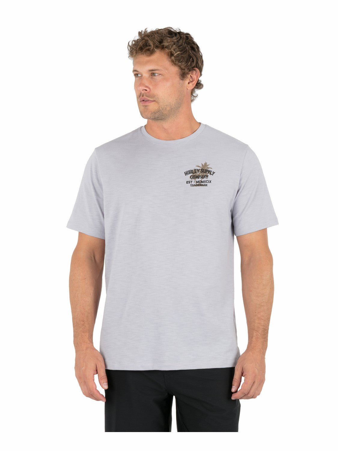 Shape Shack Slub Short Sleeve Light Asteroid - Hurley