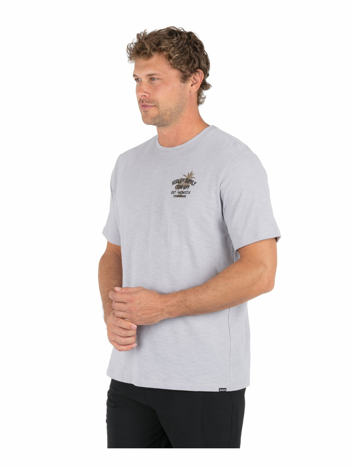 Shape Shack Slub Short Sleeve Light Asteroid - Hurley