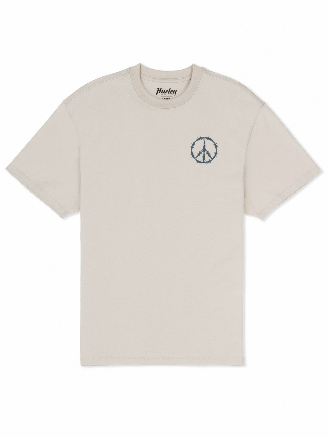 Hard Peace Short Sleeve Bone - Hurley