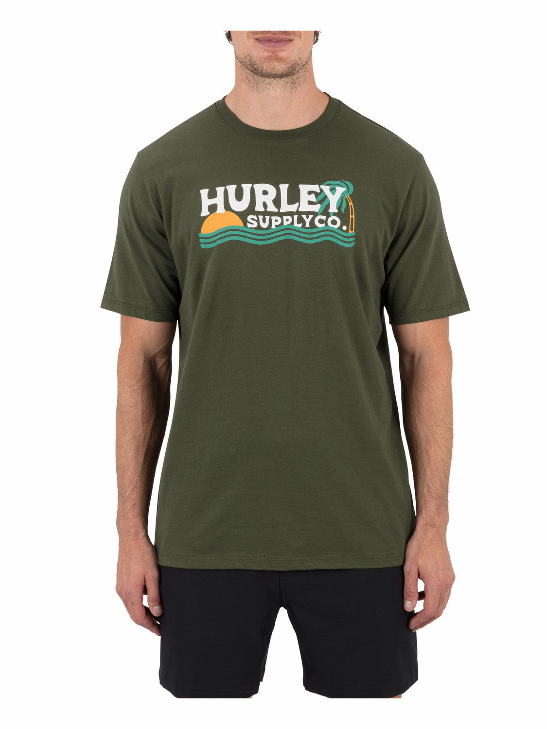 Wet Sand Short Sleeve Charcoal Fern - Hurley