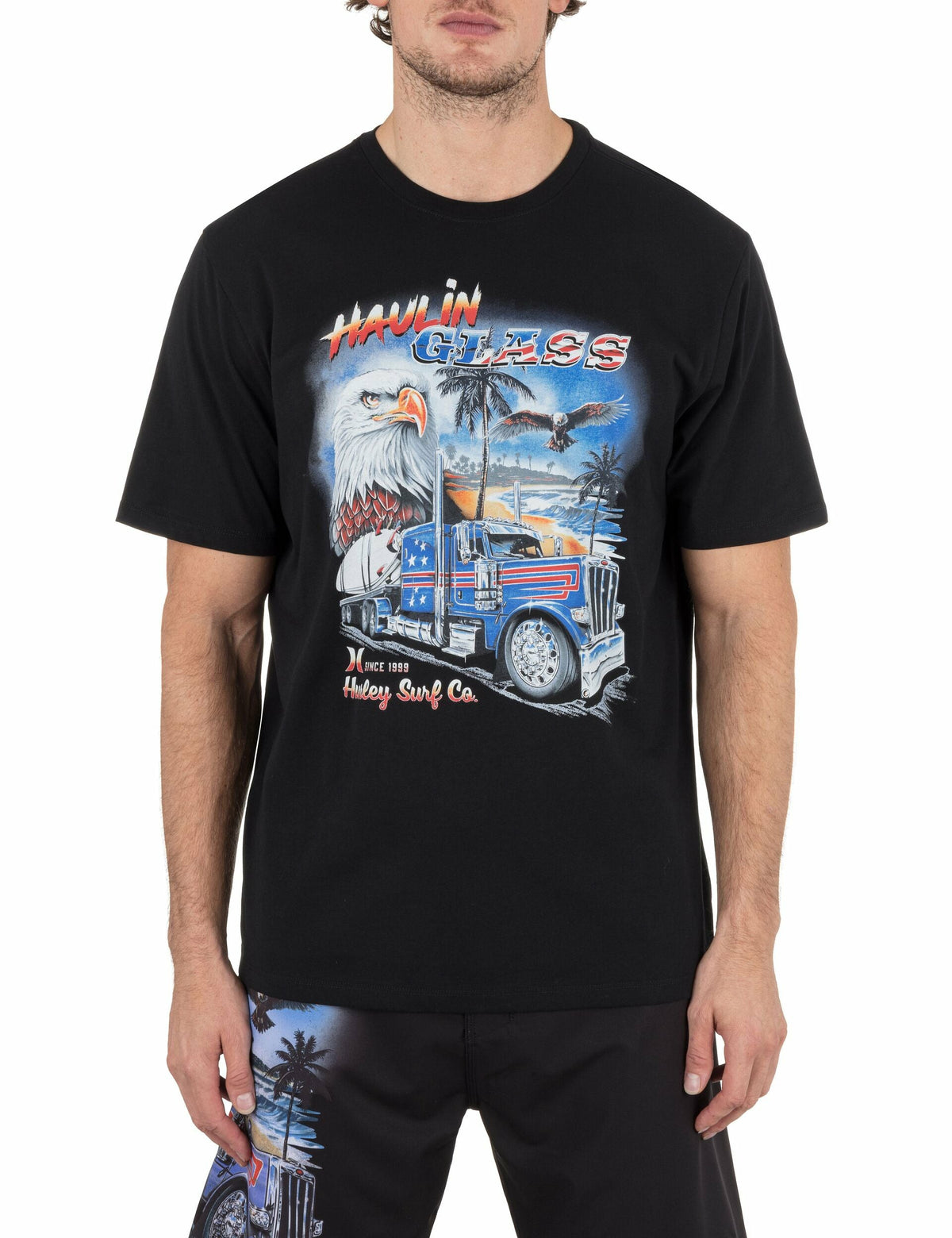 Haulin' Glass Short Sleeve BLACK - Hurley