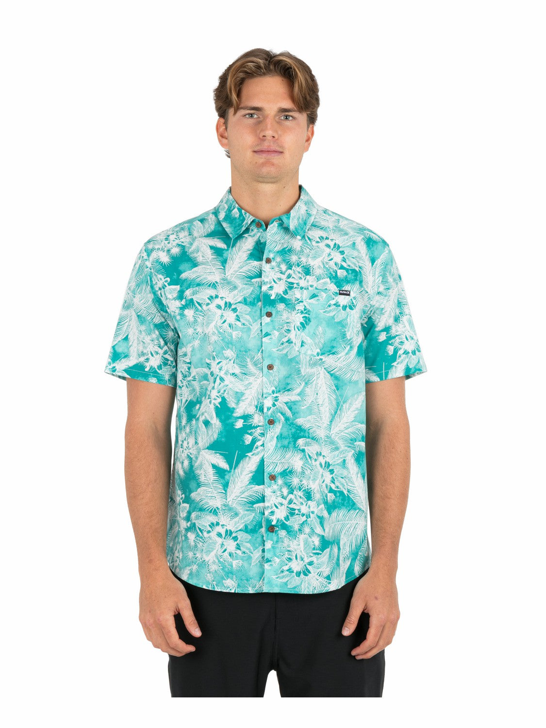 Lido Stretch Short Sleeve Real Teal - Hurley