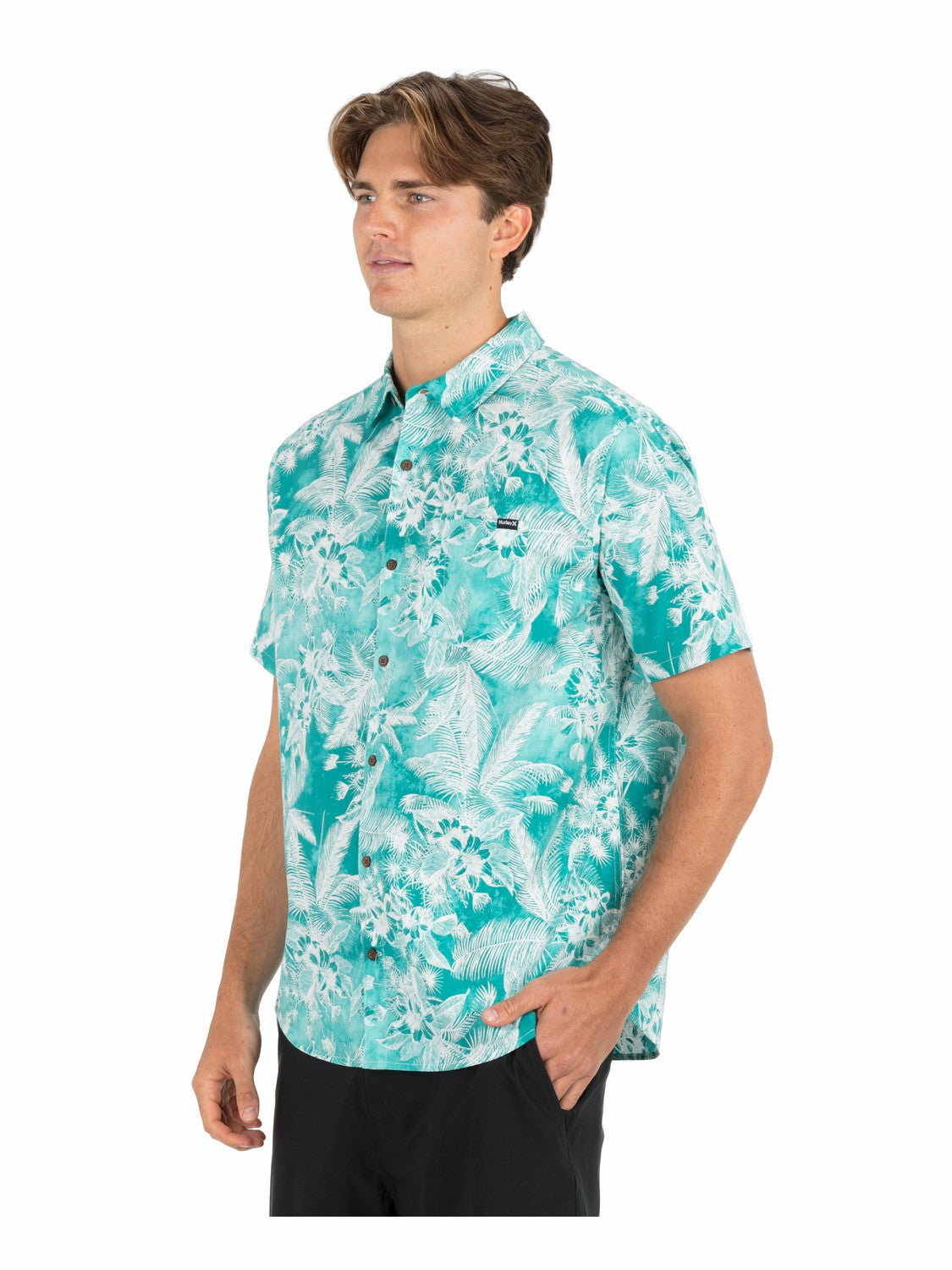 Lido Stretch Short Sleeve Real Teal - Hurley