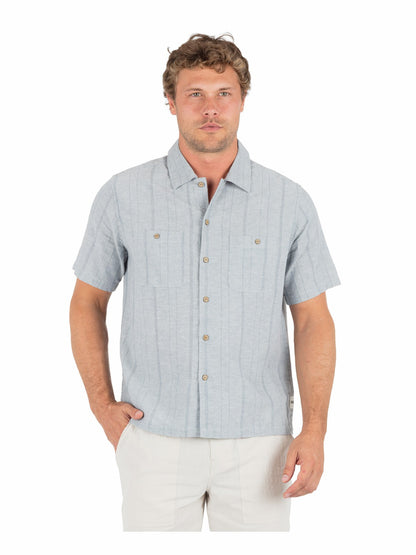 Hemp Malibu Short Sleeve Worker Blue - Hurley