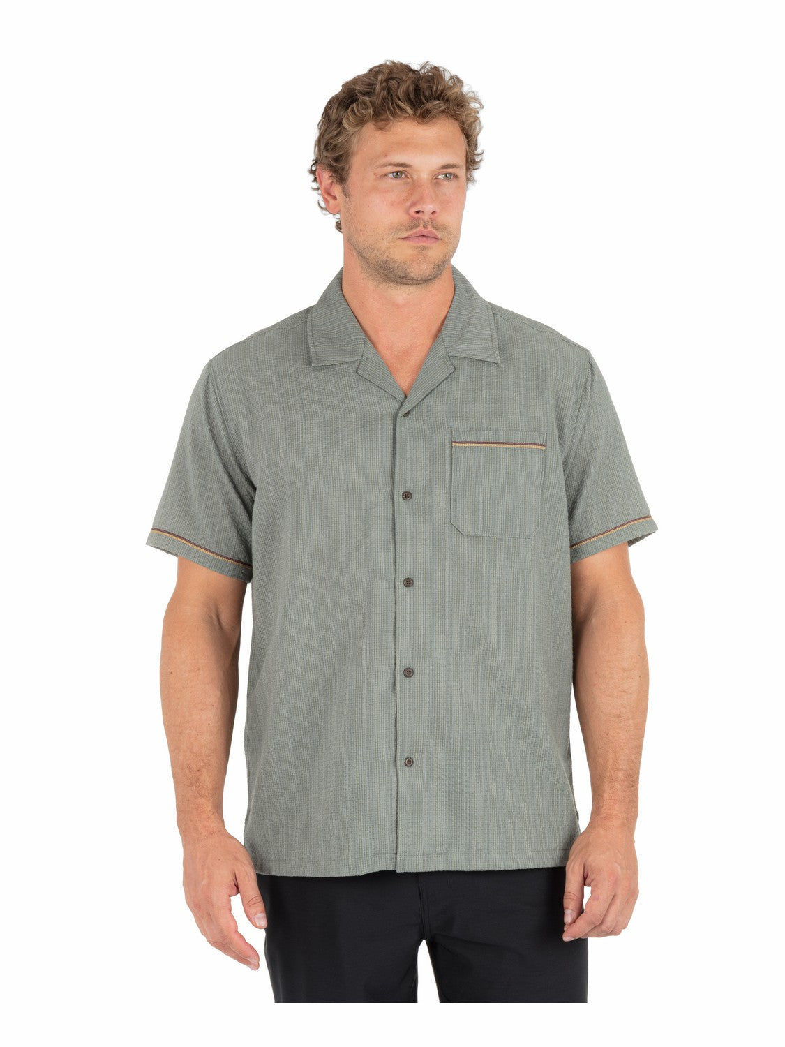 Lay Day Camp Short Sleeve Army - Hurley