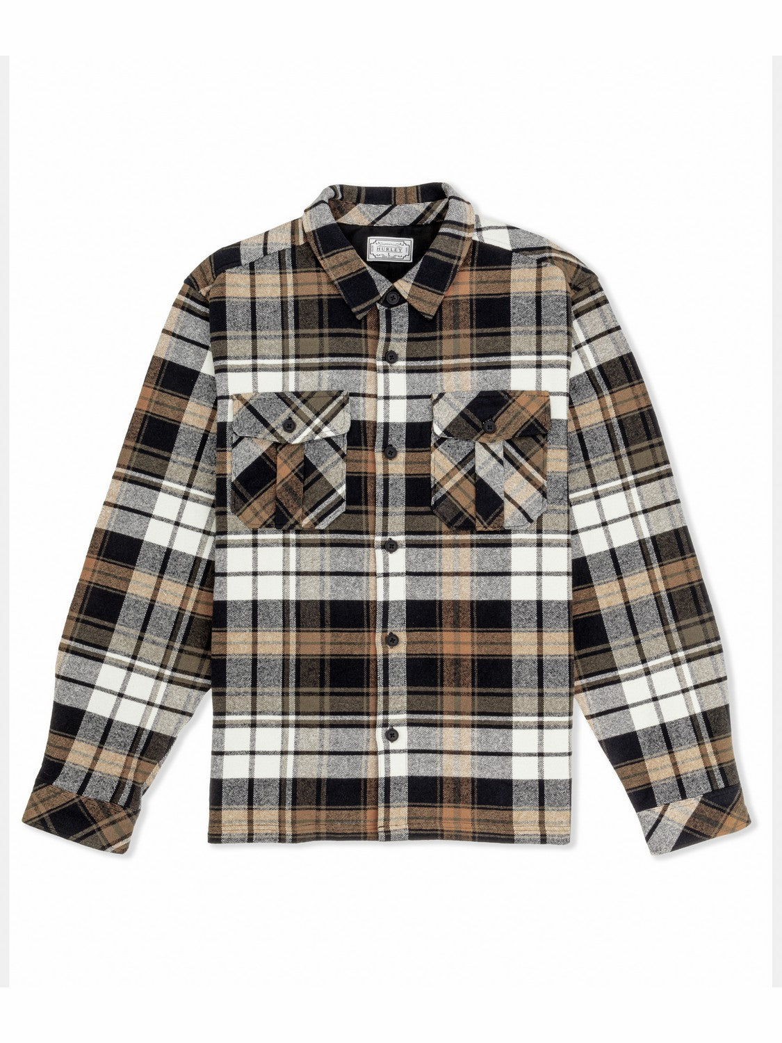 Santa Cruz Seaside Flannel Long Sleeve Black - Hurley