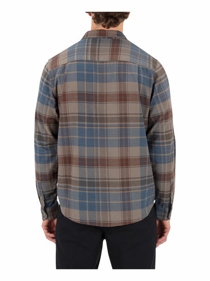 Portland Stretch Flannel Long Sleeve Army - Hurley