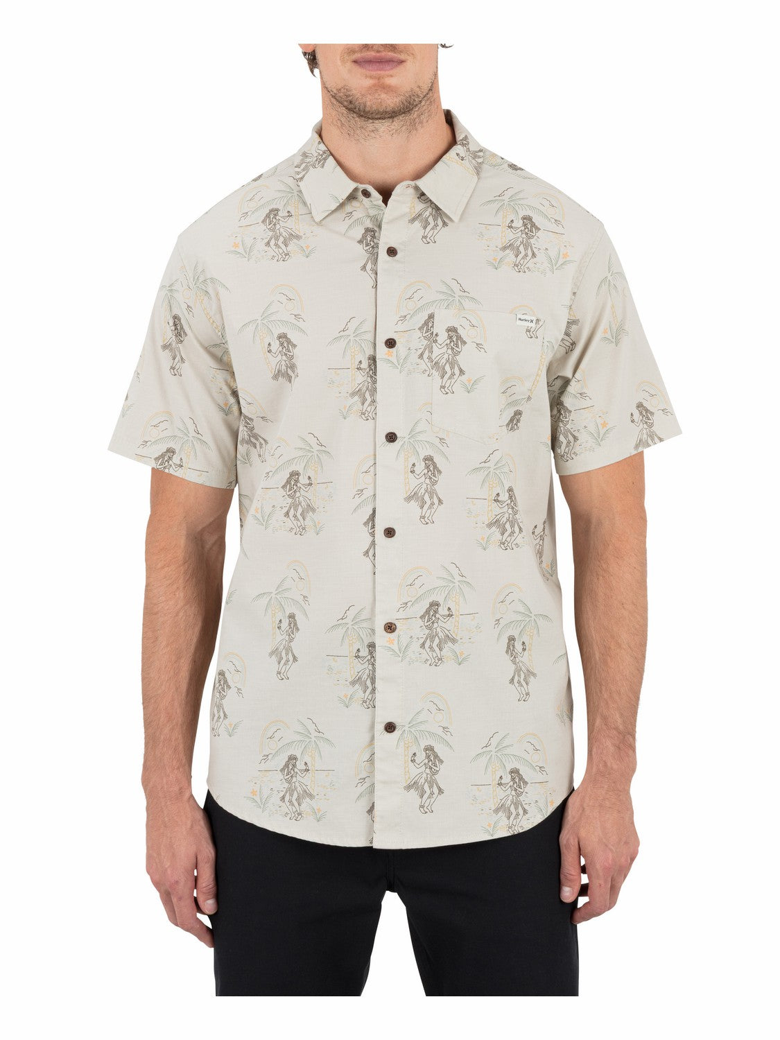 Lido Stretch Short Sleeve Bone 2 - Hurley