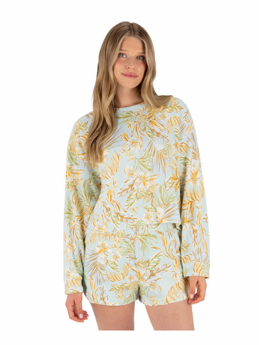 Fall Palms Boxy Crew STARLIGHT BLUE - Hurley