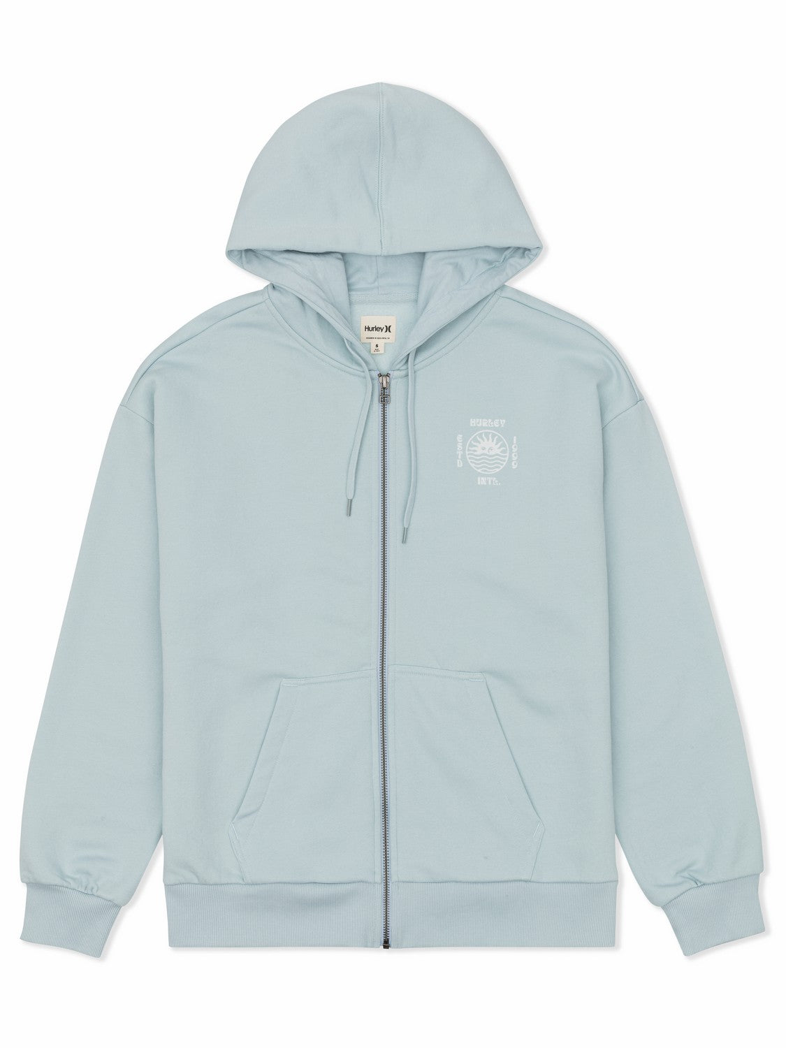 Bliss Crop Zip Hoodie STARLIGHT BLUE - Hurley