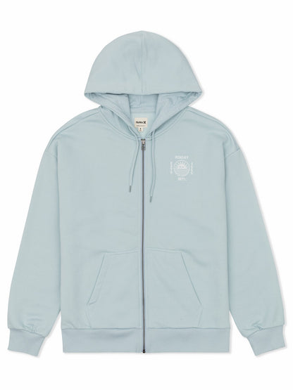 Bliss Crop Zip Hoodie STARLIGHT BLUE - Hurley