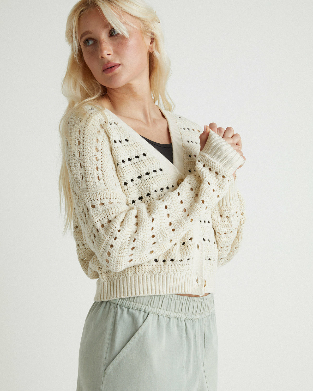 Charming Cardigan Off White - Hurley
