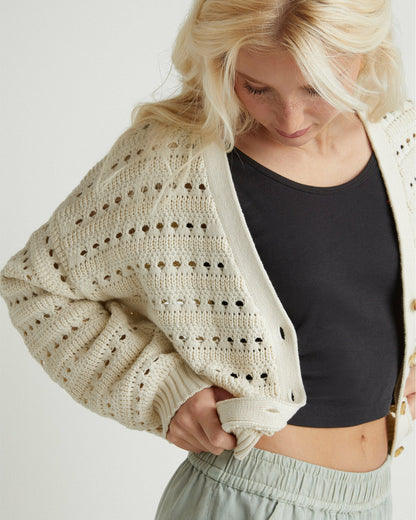 Charming Cardigan Off White - Hurley