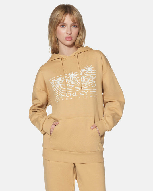 Maui Oversized Hoodie Tan - Hurley