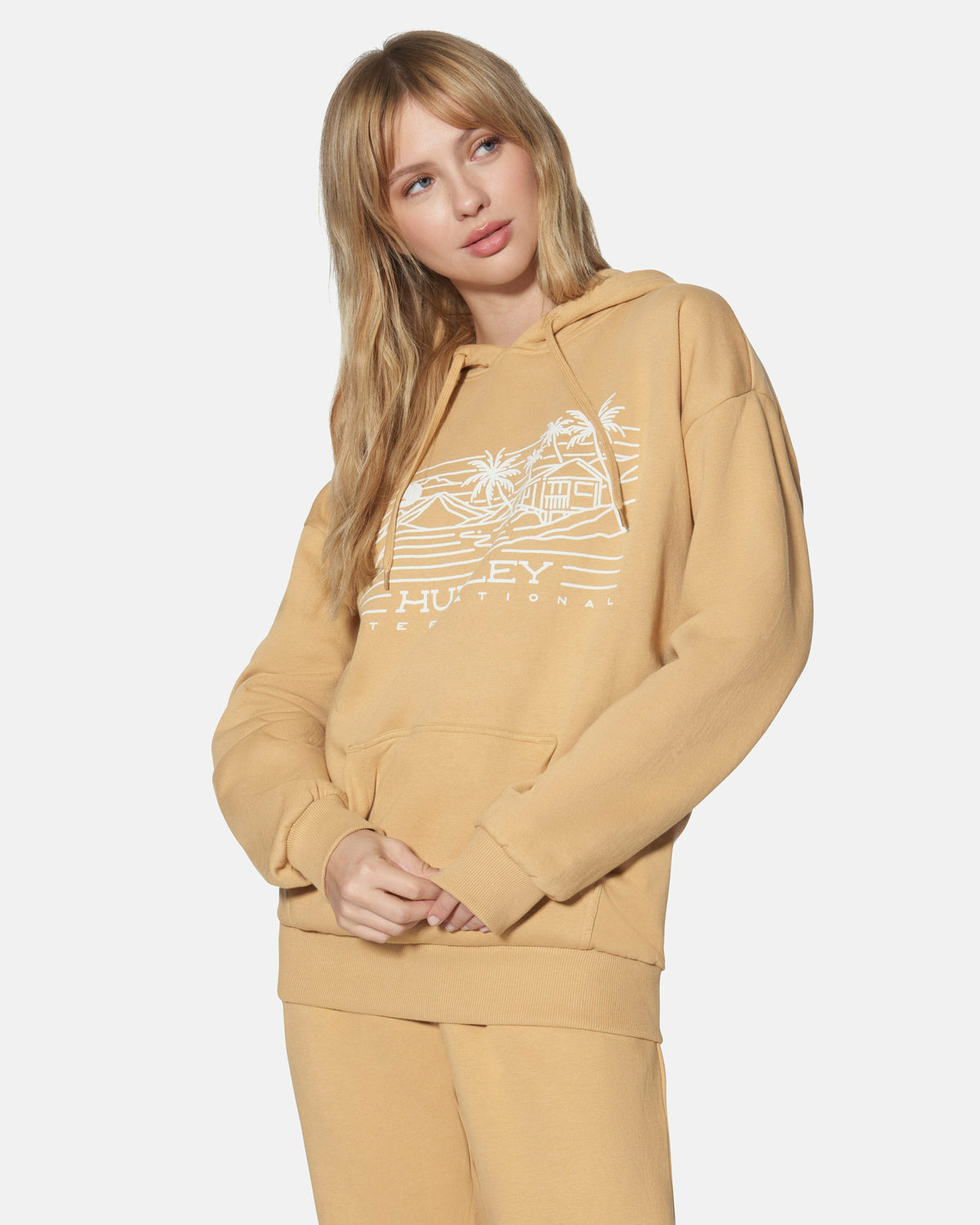 Maui Oversized Hoodie Tan - Hurley